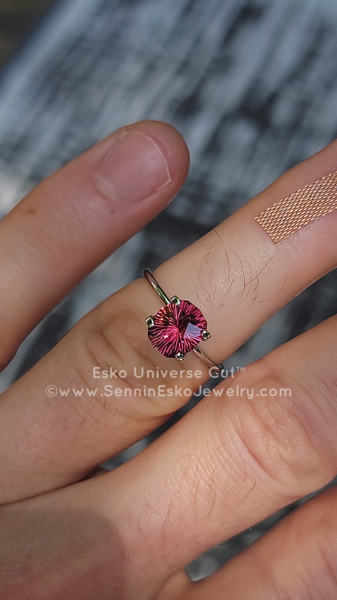 2.22 Carat Raspberry Garnet Cushion - 8.22x7.22mm - Esko Universe Cut ™