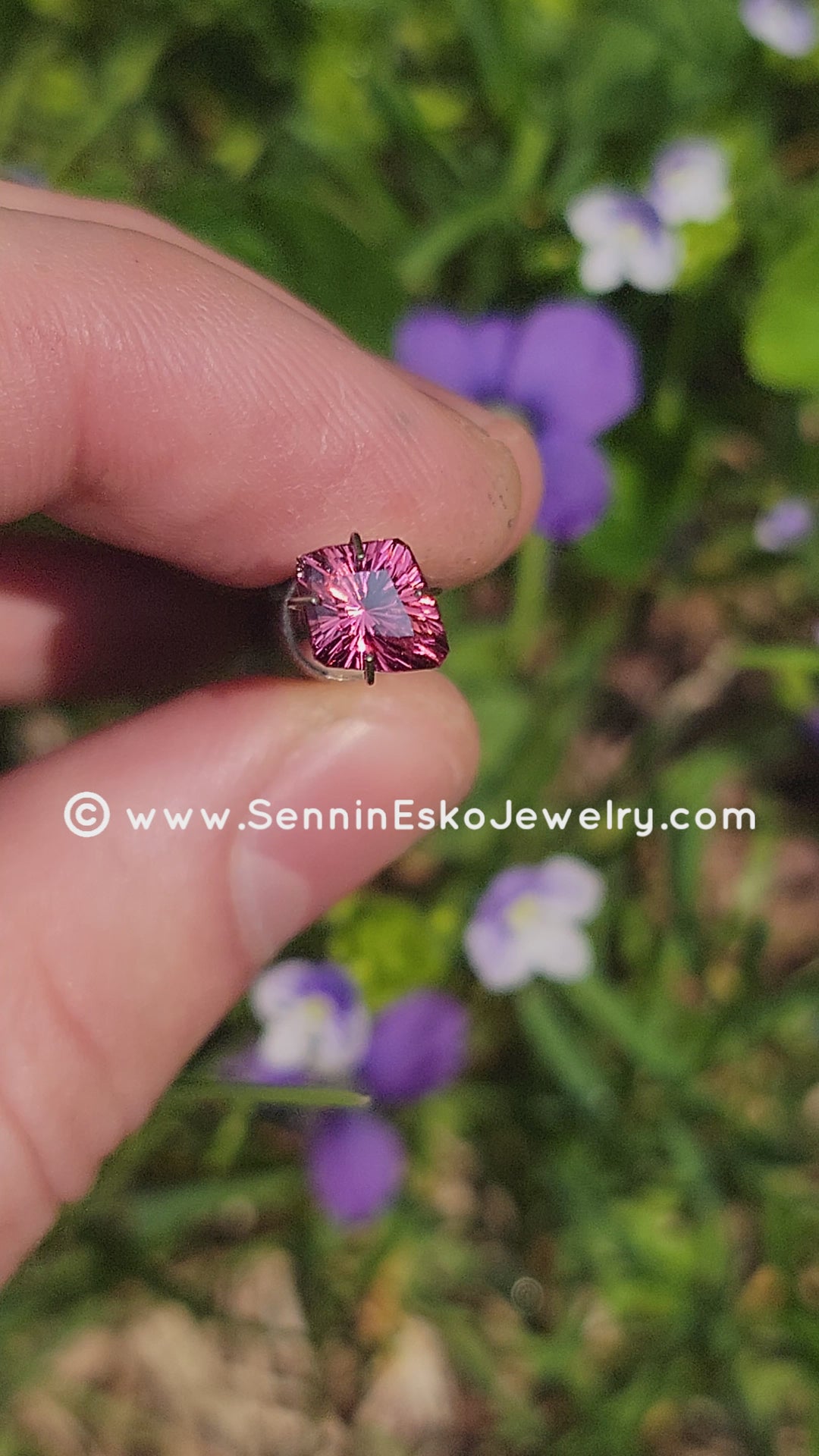 1.9 Carat Bright Pink Spinel Shield - 8.9x7.3mm, Fantasy Cut