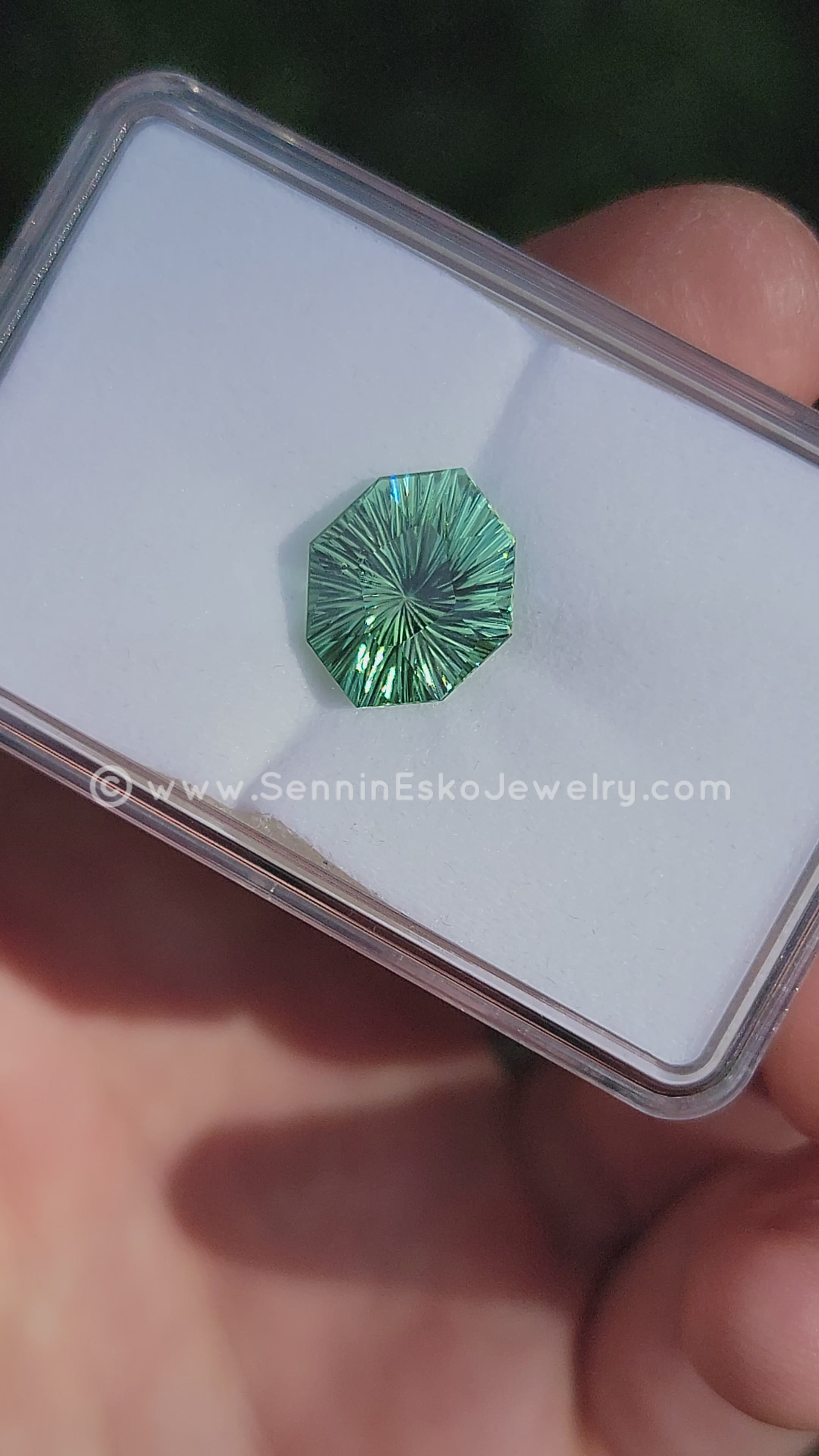 6.8 Carat Minty Green Tourmaline Octagon - 14.1x11.9mm - Galaxy