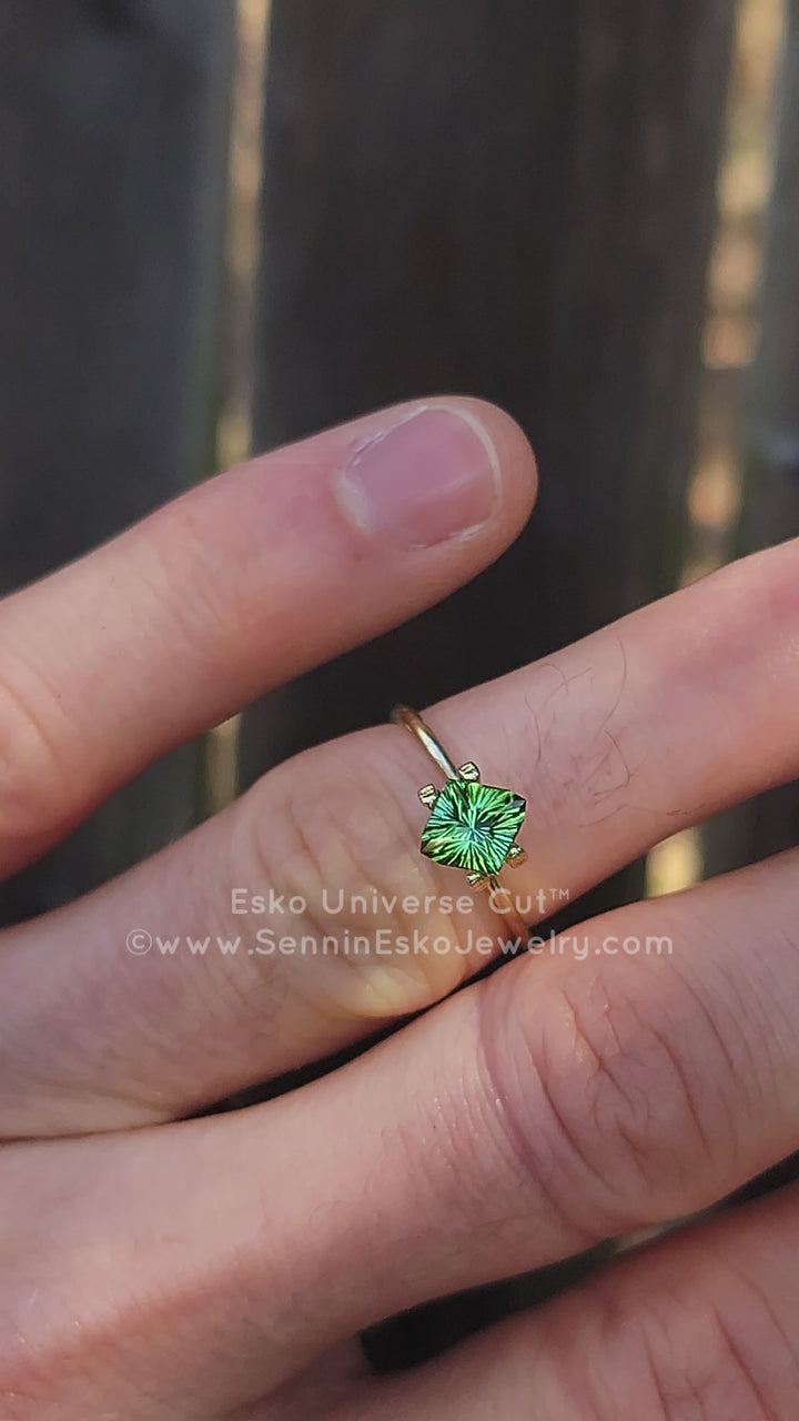 1.3 carat Mint/Olive Green Tourmaline Octagon - 8x7.3mm - Esko Universe Cut ™