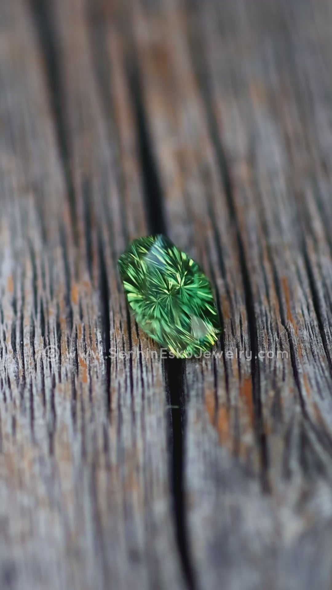 3.5 Carat Olive Green Sapphire Long Cushion -  11x6.6mm - Esko Universe Cut ™