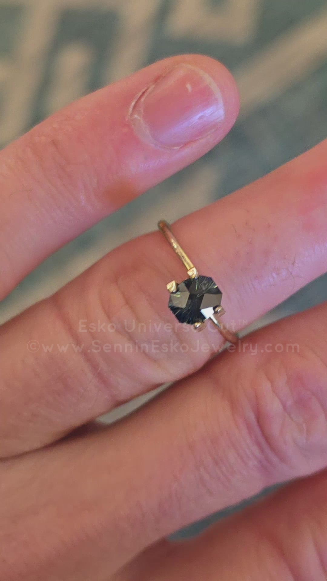 1.33 Carat Deep Parti Sapphire Do-Decagon - 6.6x5.7mm - Esko Universe Cut ™