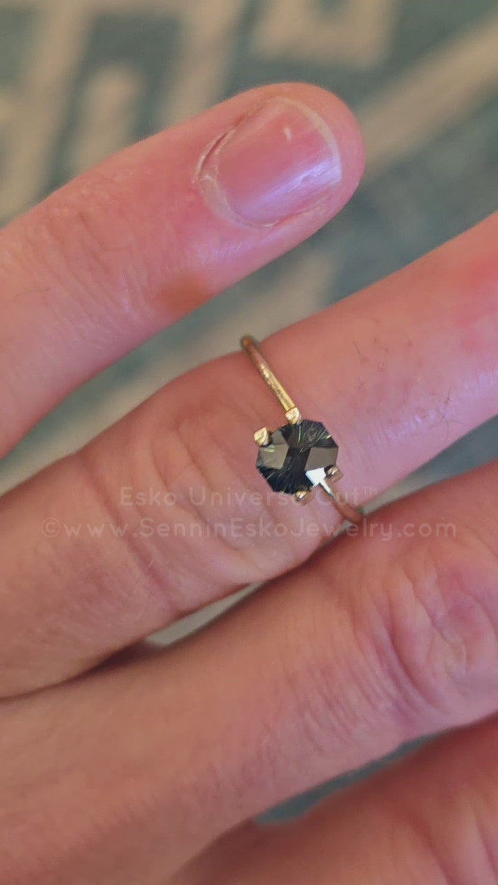 1.33 Carat Deep Parti Sapphire Do-Decagon - 6.6x5.7mm - Esko Universe Cut ™