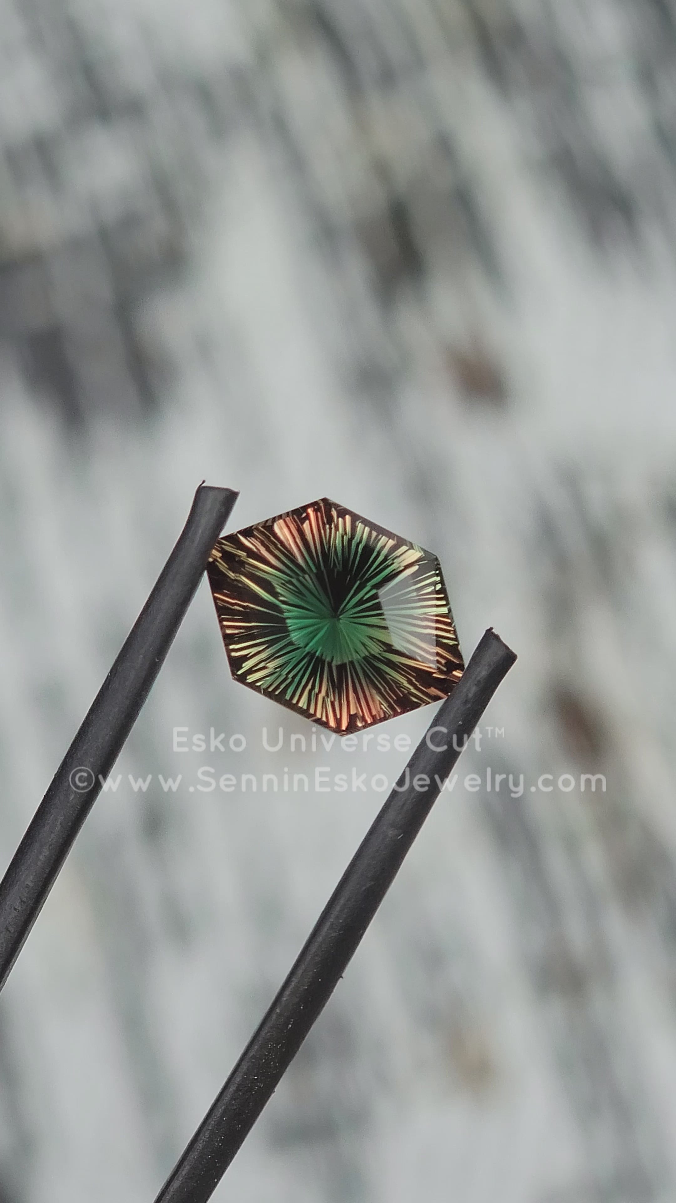 3.8 Carat Green/Orange Oregon Sunstone - 12x8.8mm - Esko Universe