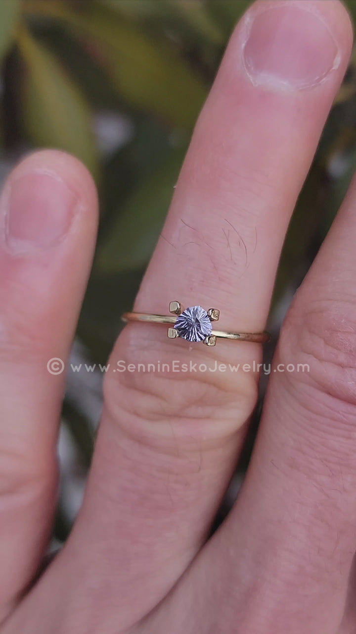 0.45 Carat Violet Sapphire Triangle - 4.4x4.4mm - Esko Universe Cut ™