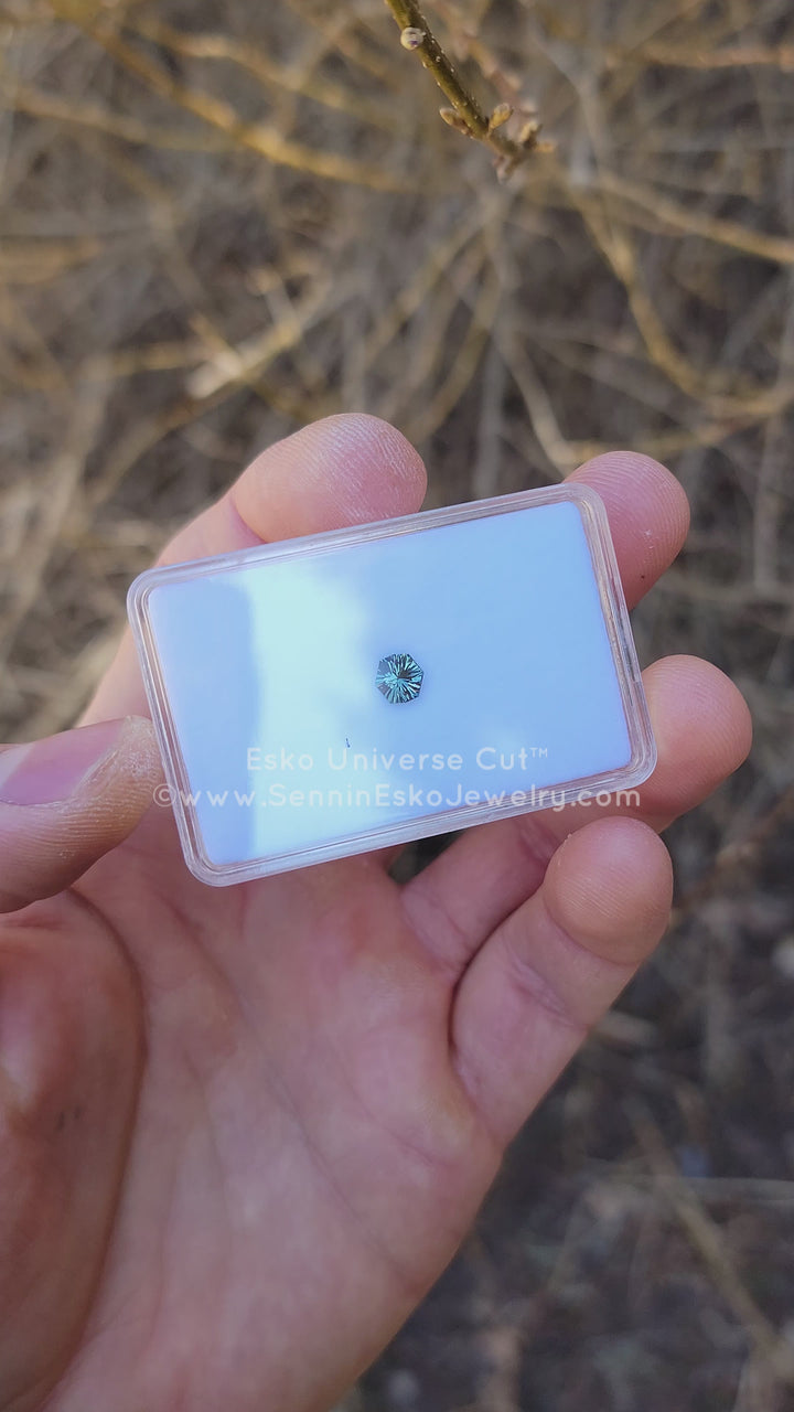 0.93 Carat Blue/Yellow Sapphire Octagon - 5.8x6mm - Esko Universe Cut ™