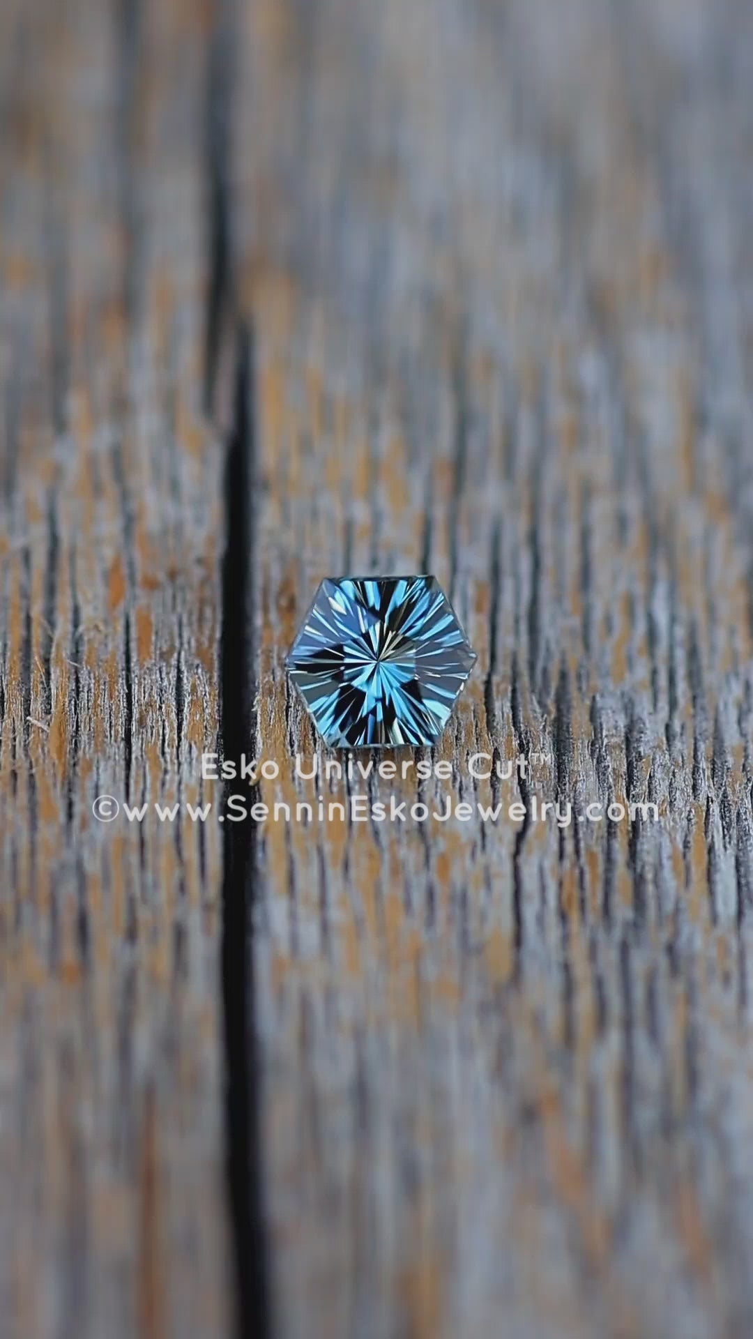 0.81 Carat Blue/Gray Spinel Hexagon - 5.7x5mm - Esko Universe Cut ™
