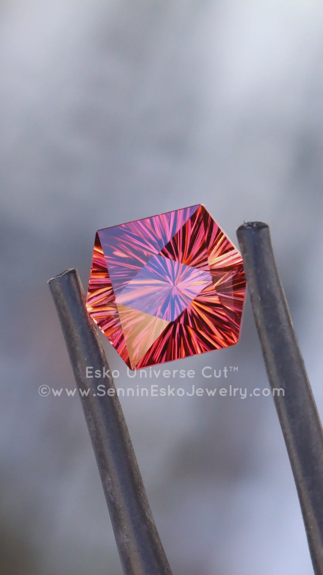 3.4 Carat Pink/Orange Tourmaline Hexagon - 9.5x8.1mm - Esko Universe Cut ™