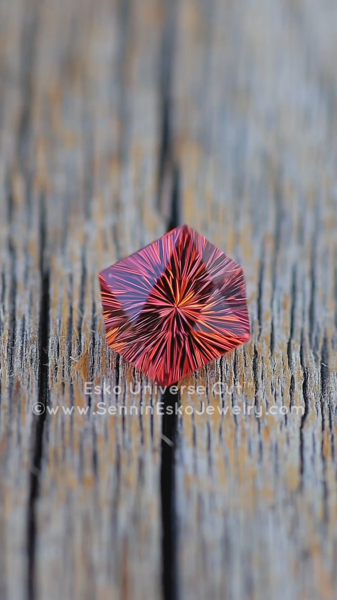 3.4 Carat Pink/Orange Tourmaline Hexagon - 9.5x8.1mm - Esko Universe Cut ™