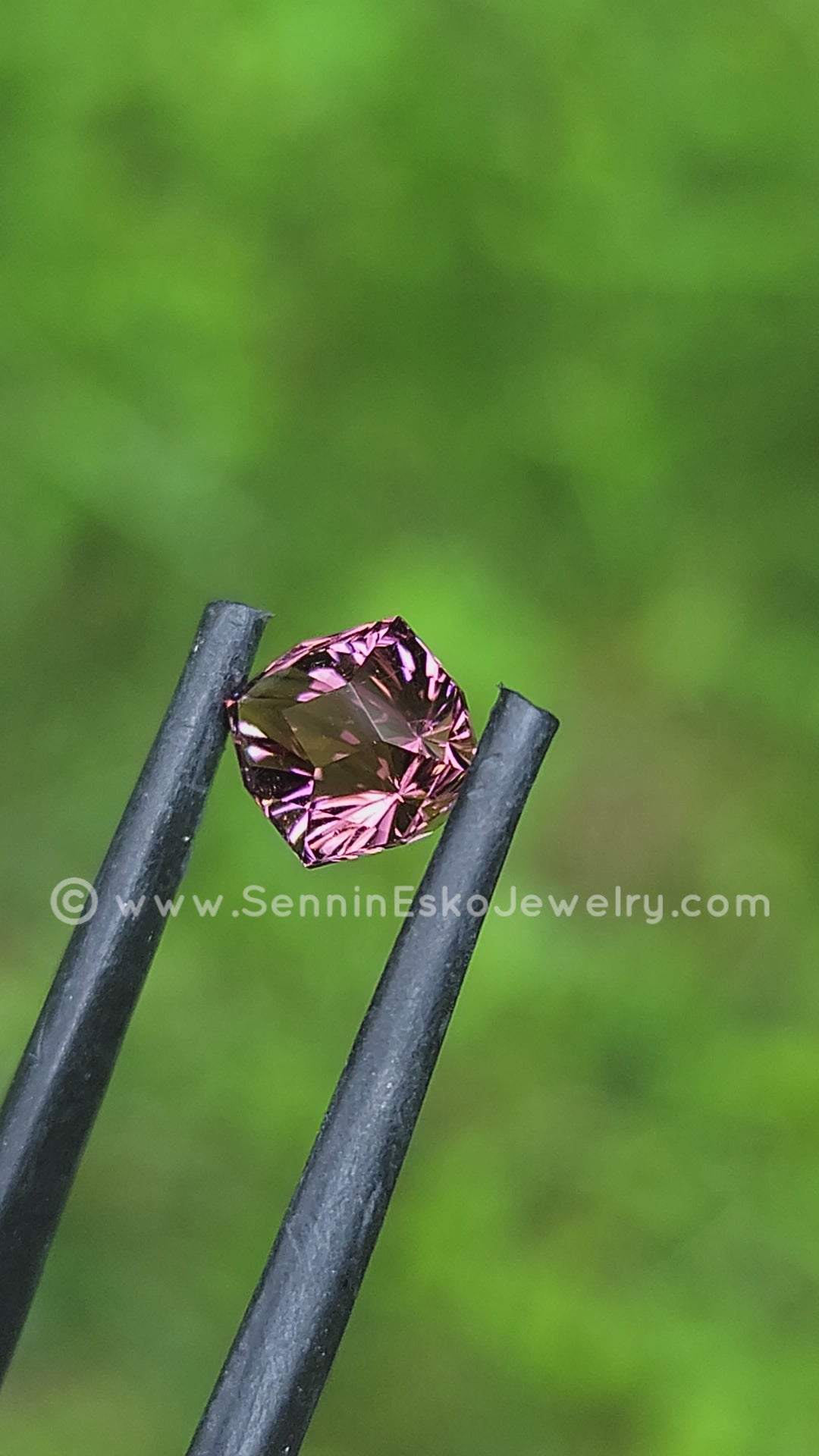 1.9 Carat Bright Pink Tourmaline Octagon -  9.1x7.8mm - Galaxy Cut