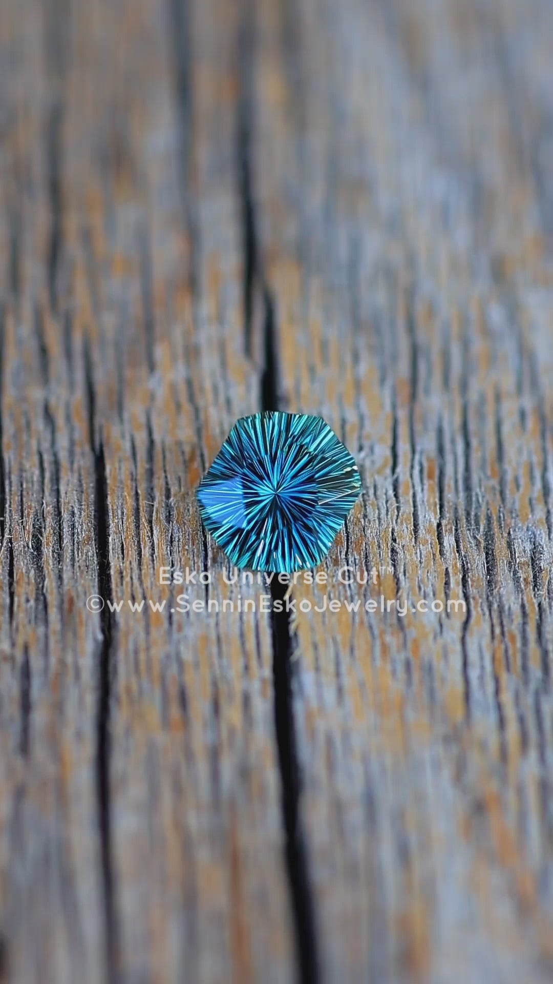 1.7 Carat Blue/Green Sapphire Hexagonal Cushion- 7.7x6.4mm - Esko Universe Cut ™