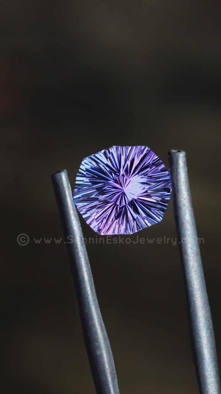 3.9 Carat Blue/Purple Tanzanite - 10.7x9.3mm - Esko Universe Cut ™