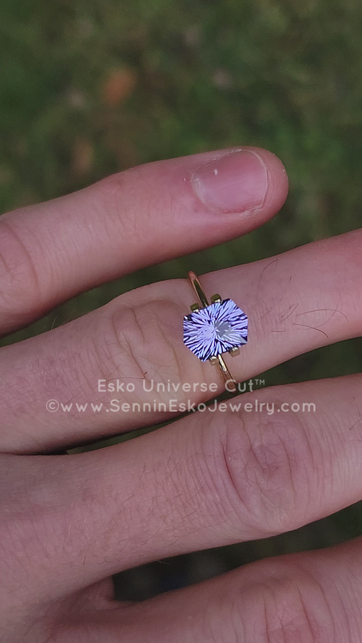 2.7 Carat Lavender Tanzanite Hexagon - 9.4x6.7mm - Esko Universe Cut ™