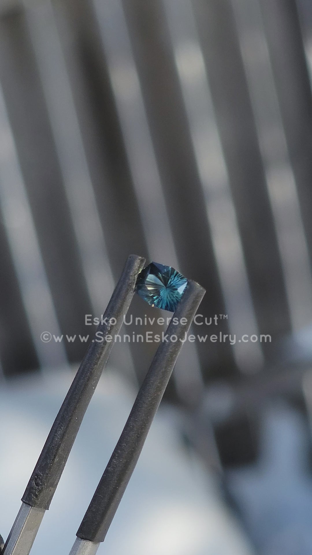 0.73 Carat Deep Teal Sapphire Octagon - 5.9x4.4mm - Esko Universe Cut ™