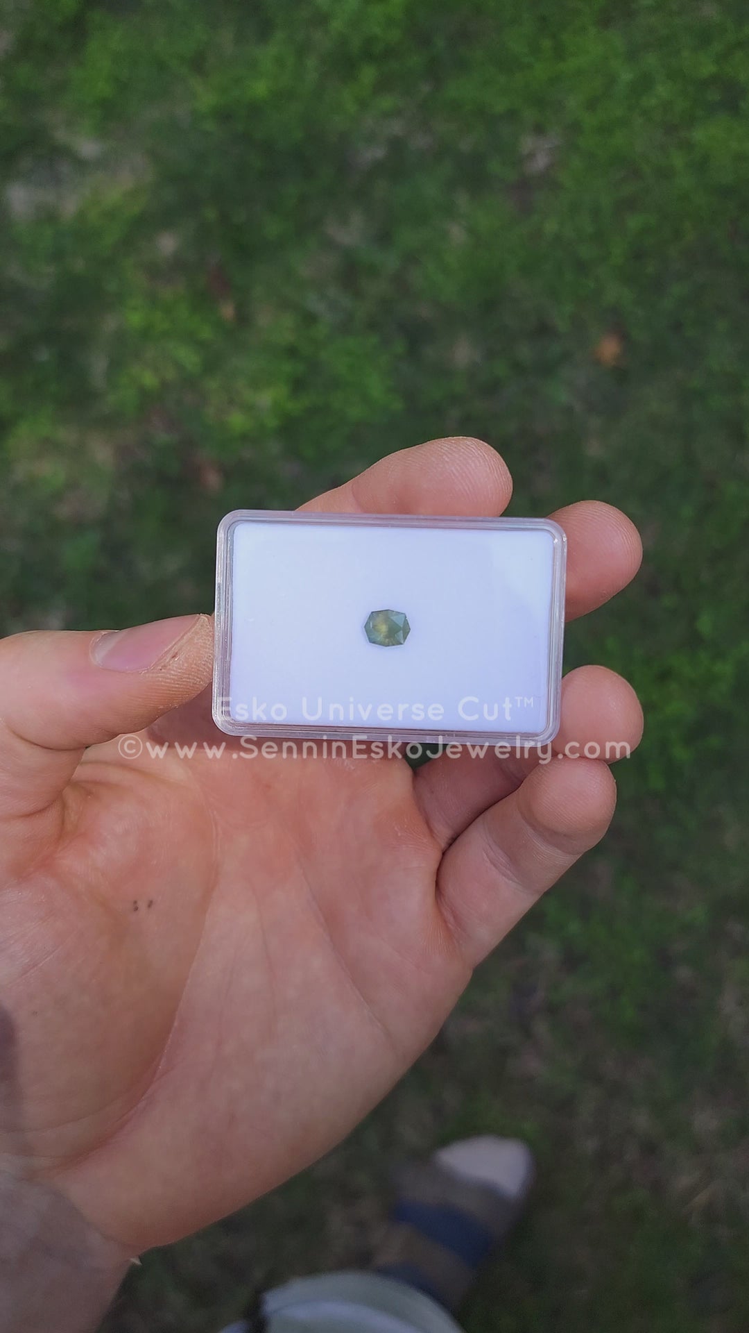 1.6 Carat Sleepy Olive Green Sapphire Octagonal Cushion - 7.7x6.2mm - Esko Universe Cut ™