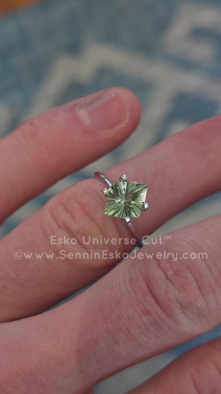 2.5 Carat Minty Green Tourmaline Octagonal Marquise - 10.2x8.4mm - Esko Universe Cut ™