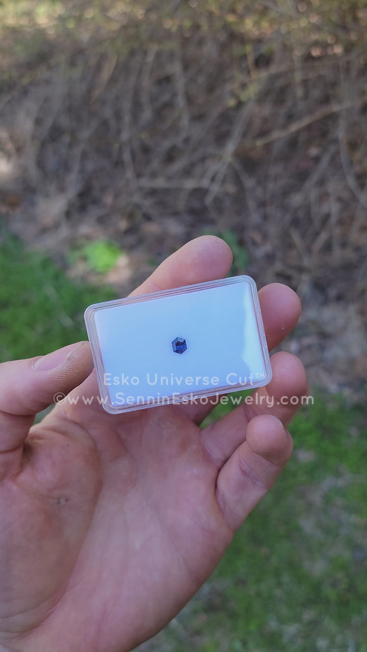 0.7 Carat Blue Sapphire Hexagon - 5.9x4.6mm - Esko Universe Cut ™