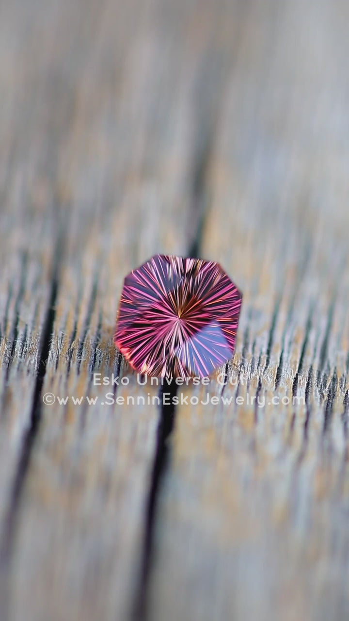 1.7 carat Sunset Tourmaline Square Octagon - 7.2x7.9mm - Esko Universe Cut ™