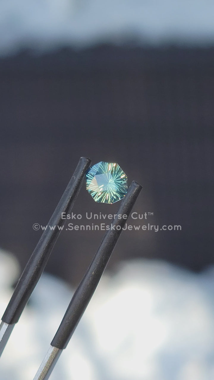 1.3 Carat Parti Sapphire Do-Decagon - 7.5x6.8mm - Esko Universe Cut ™