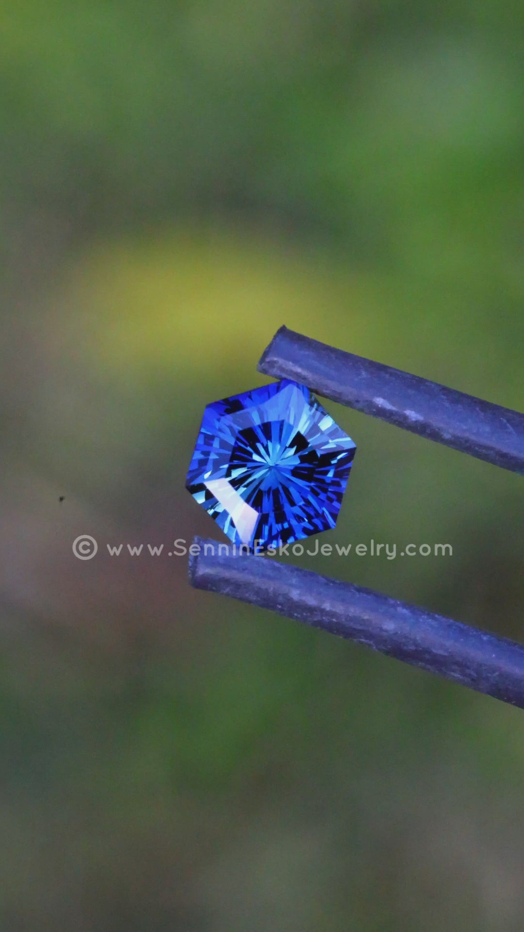 1 Carat Deep Blue Sapphire Hexagon - 6.8x5.6mm - Esko Universe Cut ™