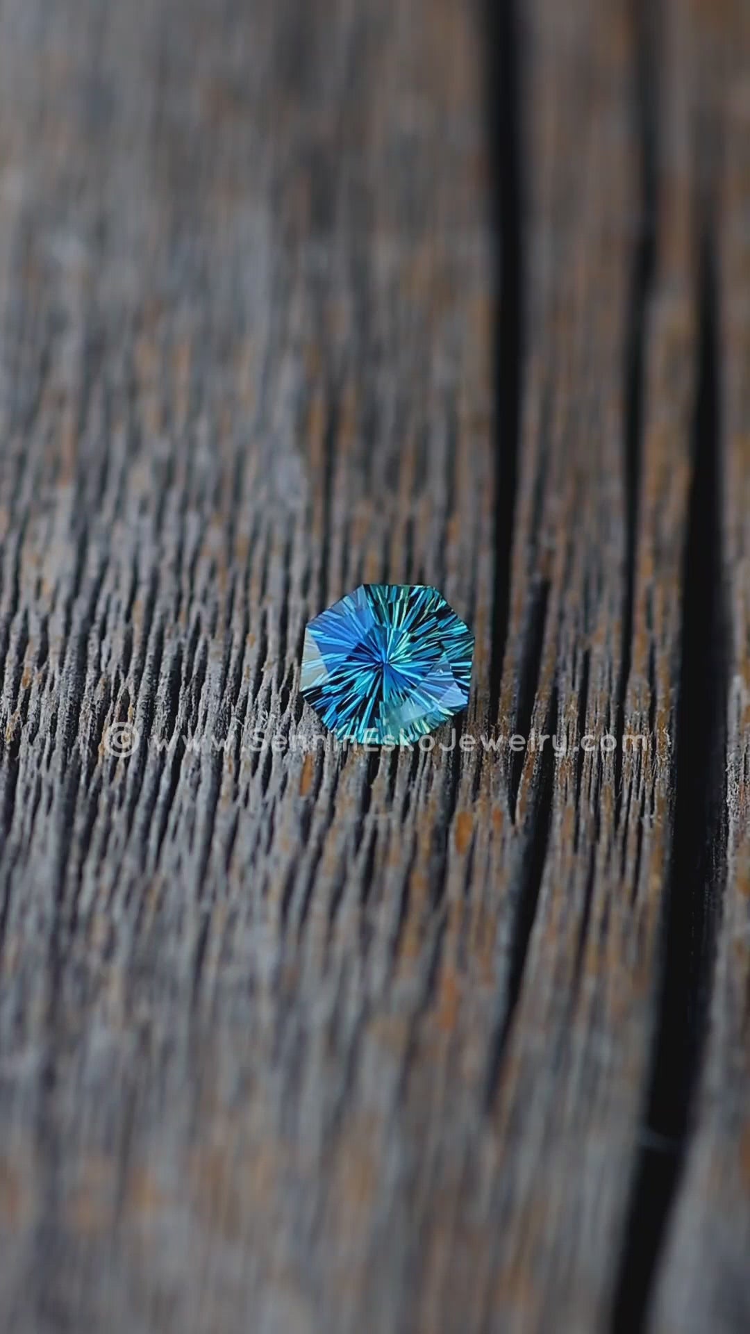 0.72 Carat Teal Sapphire Octagon - 5.9x5.4mm - Esko Universe Cut