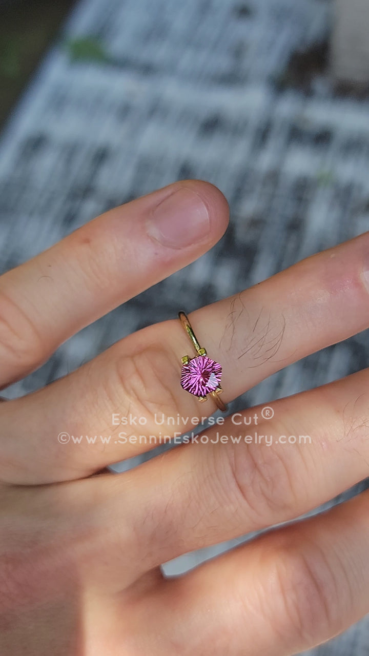 1.67 Carat Brilliant Pink Garnet Hexagonal Octagon - 7.3x6.2mm - Esko Universe Cut ®