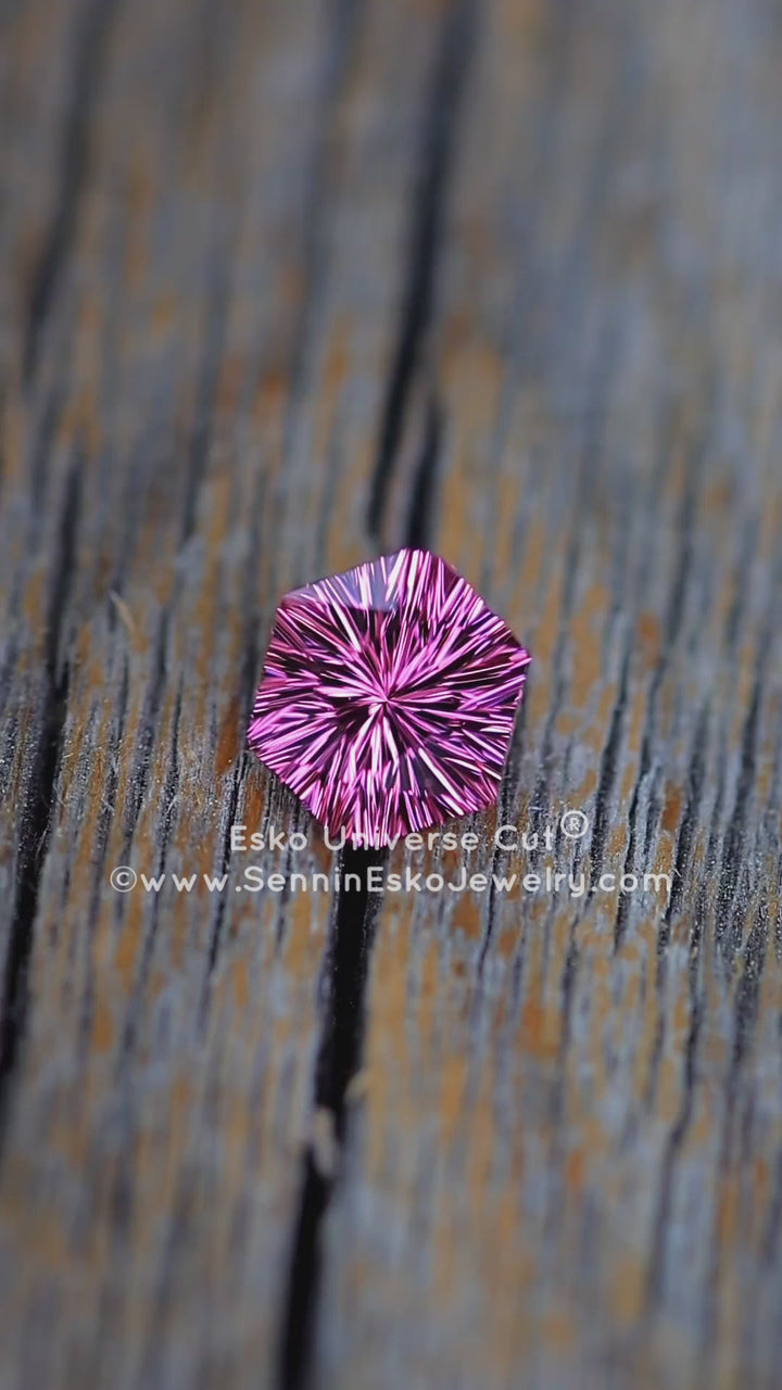 1.67 Carat Brilliant Pink Garnet Hexagonal Octagon - 7.3x6.2mm - Esko Universe Cut ®