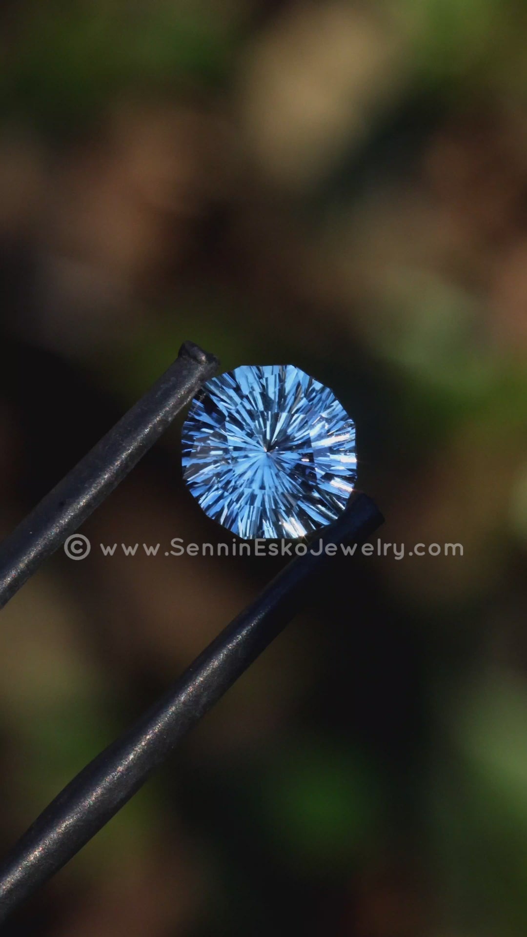 2.7 Carat Silvery Blue Umba Sapphire Dodecagon - 9.5x8.4mm - Galaxy Cut