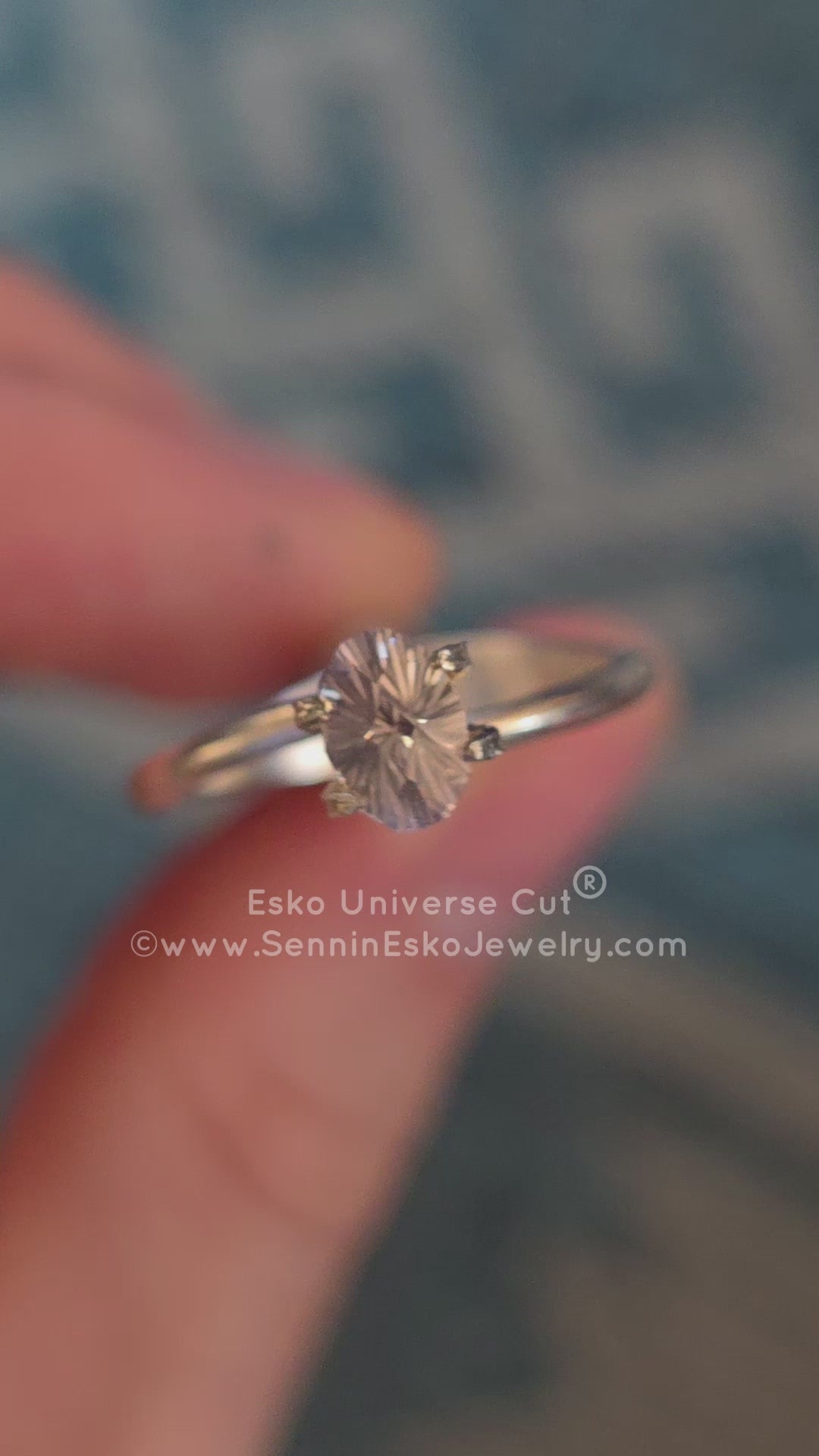 1.03 Carat Silver Sapphire Oval - 6.8x4.8mm - Esko Universe Cut ®