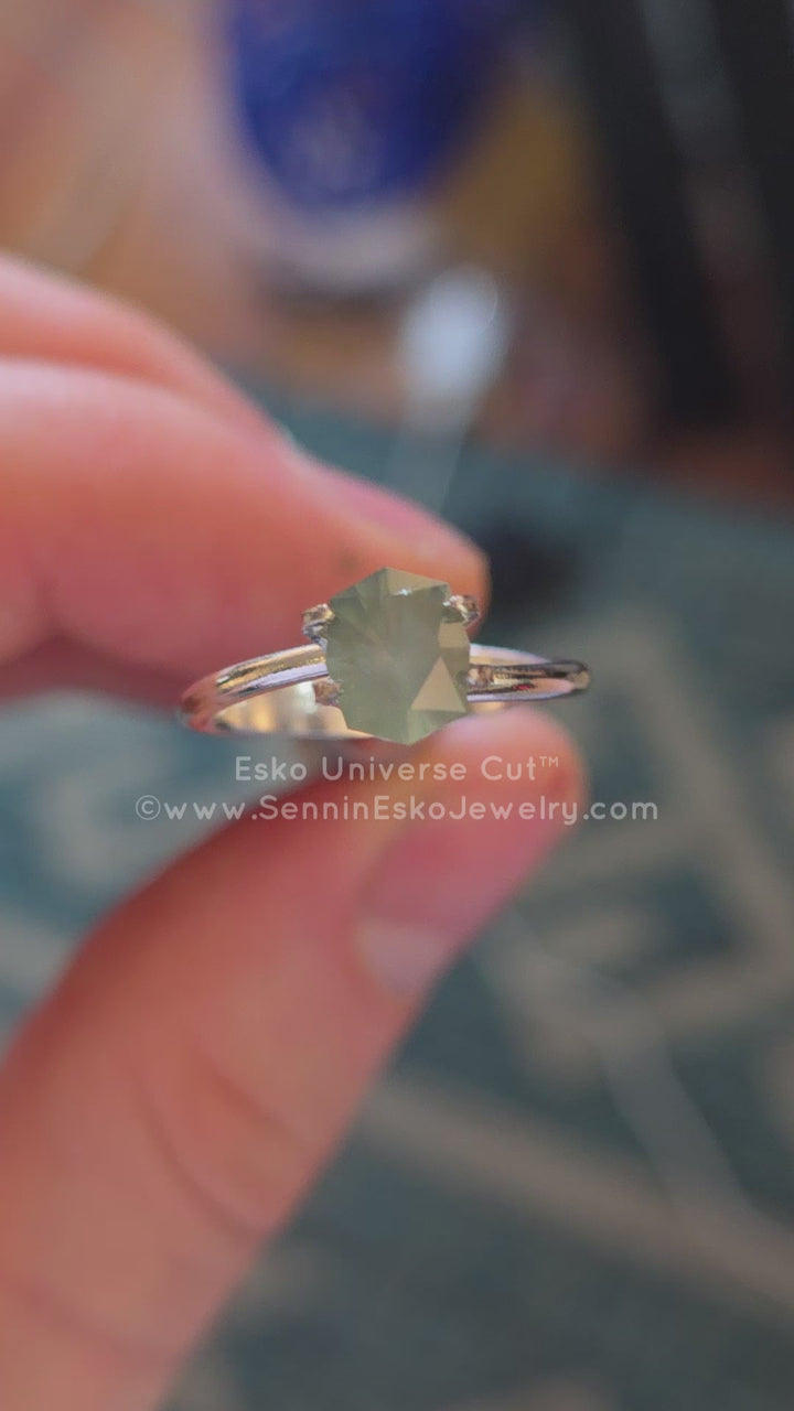 1.6 Carat Sleepy Olive Green Sapphire Octagonal Cushion - 7.7x6.2mm - Esko Universe Cut ™