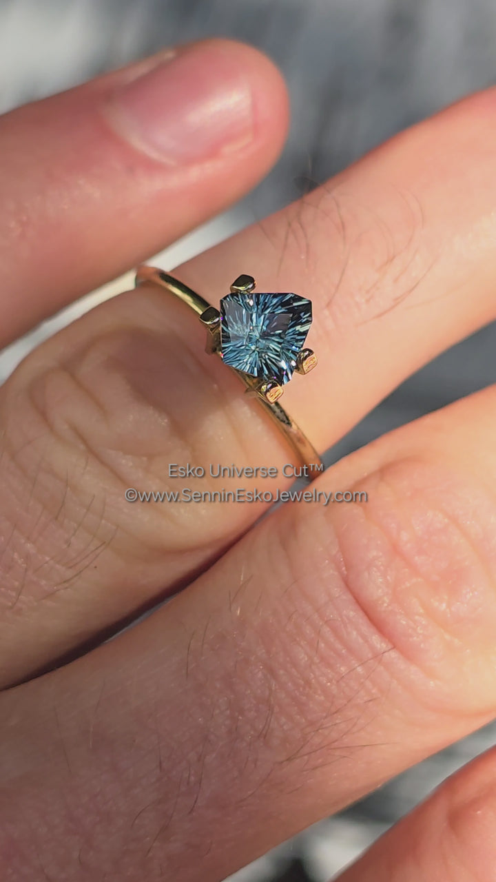 1.4 Carat Lagoon Sapphire Kite - 7.1x7mm - Esko Universe Cut ™