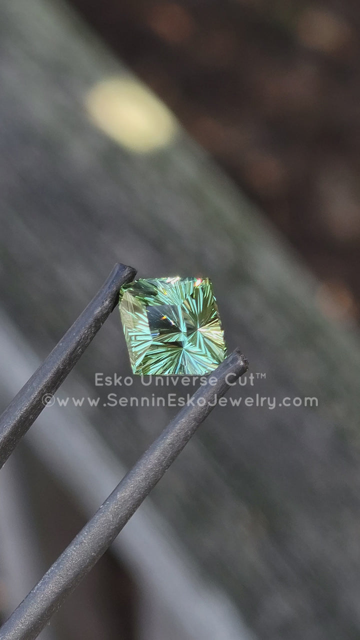 3.33 carat Light Green Tourmaline Octagon - 10.7x9.5mm - Esko Universe Cut ™