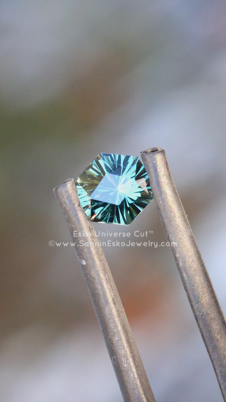 0.93 Carat Blue/Yellow Sapphire Octagon - 5.8x6mm - Esko Universe Cut ™