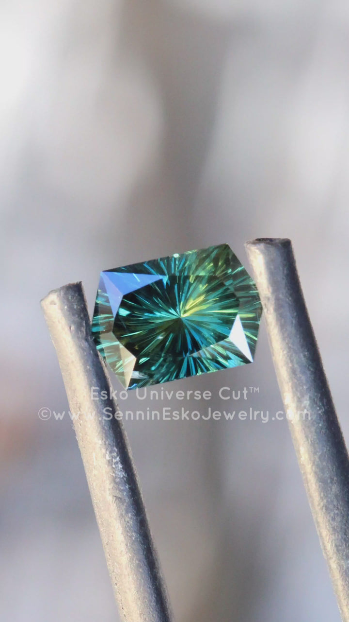 1.1 Carat Green Sapphire Hexagon - 7.2x4.9mm - Esko Universe Cut ™