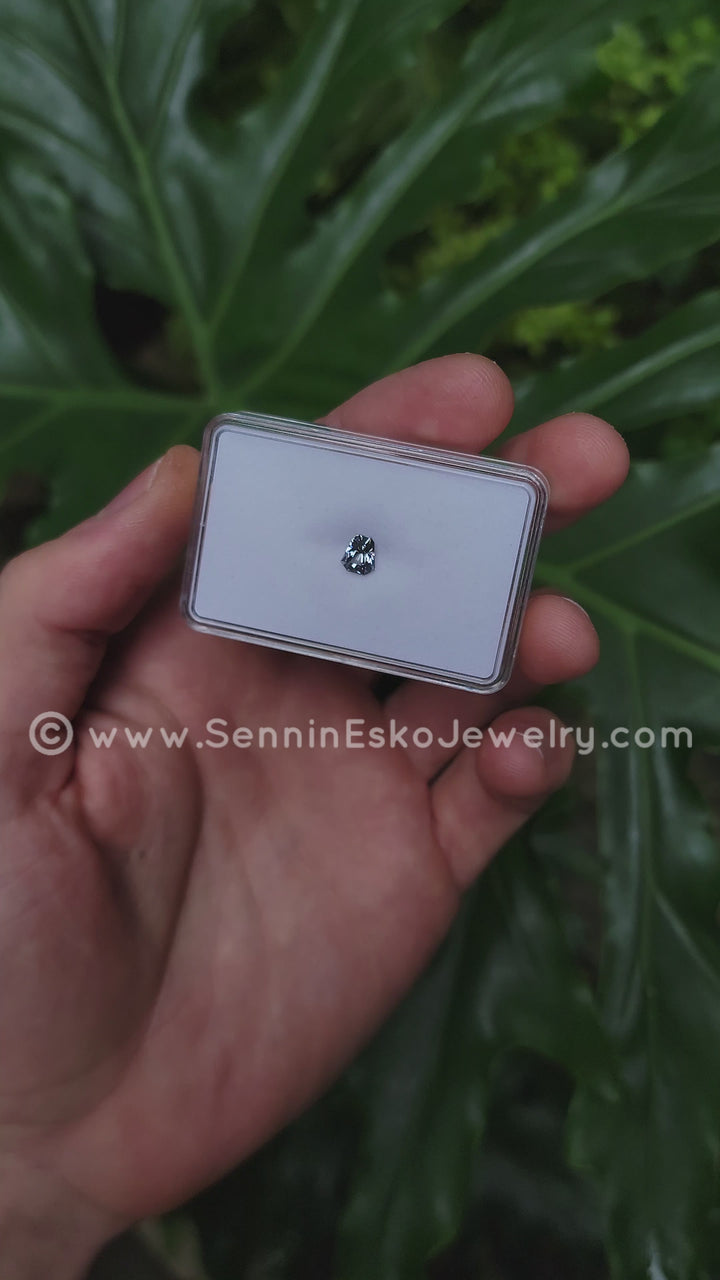 1.2 Carat Gray/Lilac Spinel Shield -  6.3x5.9mm - Precision Cut