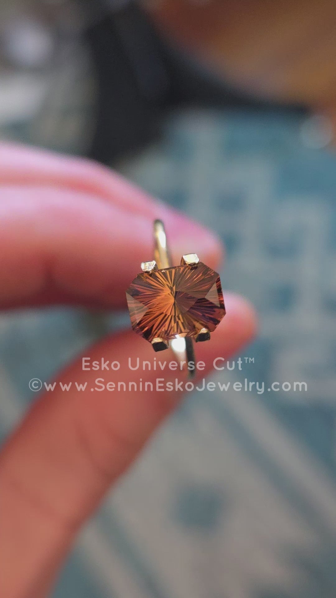 2.9 carat Sunset Tourmaline Rectangular Octagon - 9.7x7.3mm - Esko Universe Cut ™