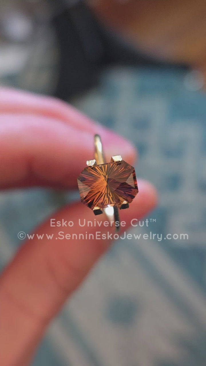 2.9 carat Sunset Tourmaline Rectangular Octagon - 9.7x7.3mm - Esko Universe Cut ™