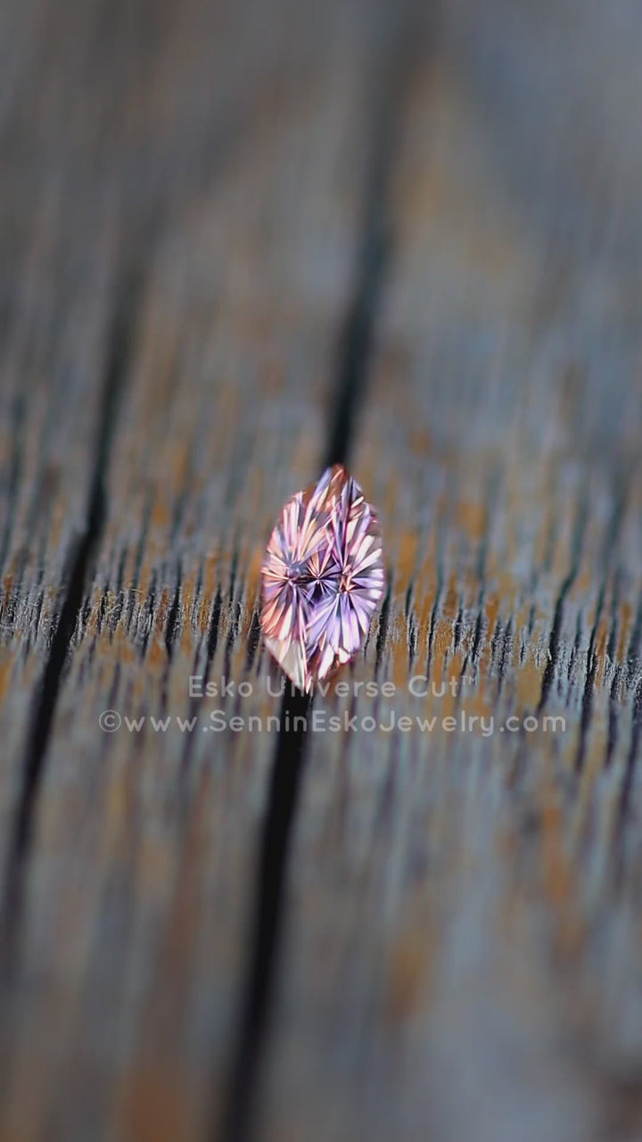 0.75 Carat Peachy Pink Tourmaline Marquise - 7.4x3.9mm - Esko Universe Cut ™