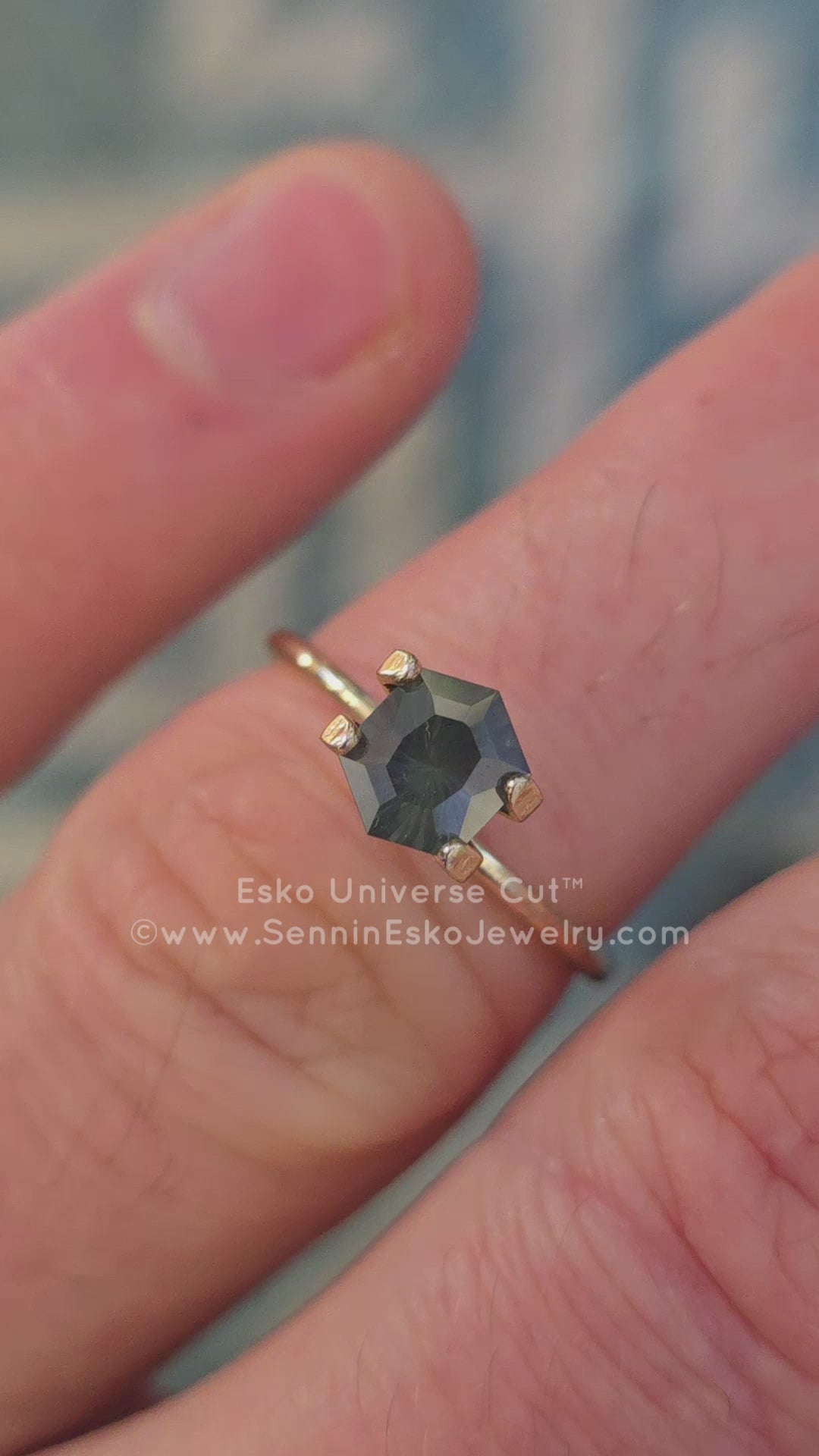 1.2 Carat Sleepy Green Sapphire Hexagon- 6.9x5.6mm - Esko Universe Cut ™