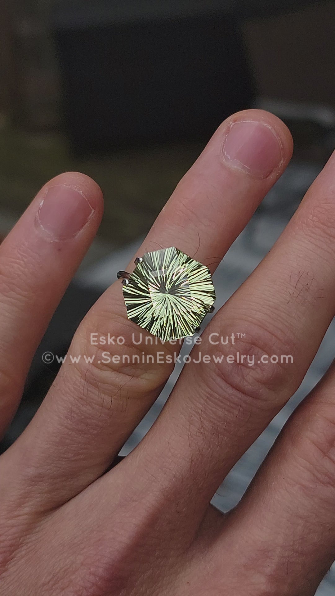 12.5 Carat Lime Heliodor Square Octagon - 15.2x16.2mm - Esko Universe Cut ™