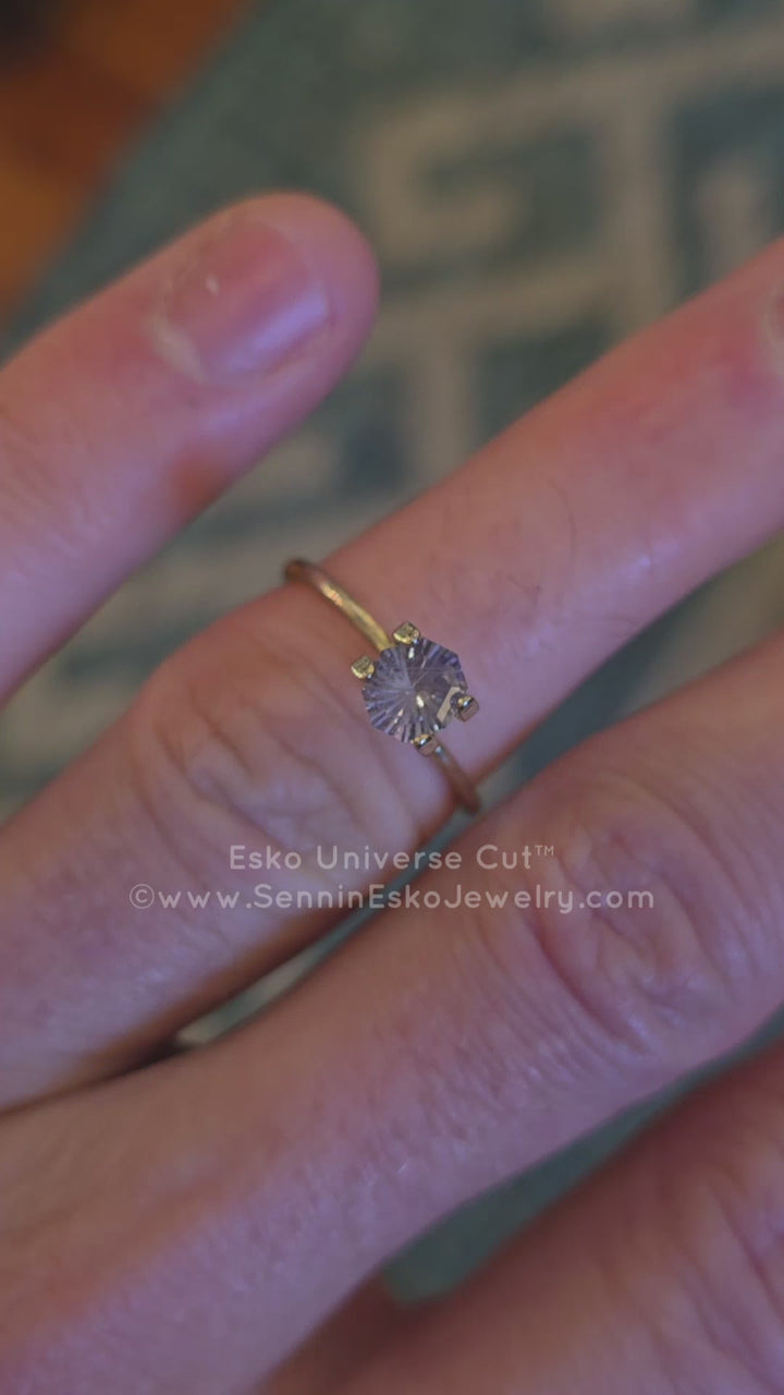 0.9 Carat Periwinkle Sapphire Octagon - 6.4x5.9mm - Esko Universe Cut ™