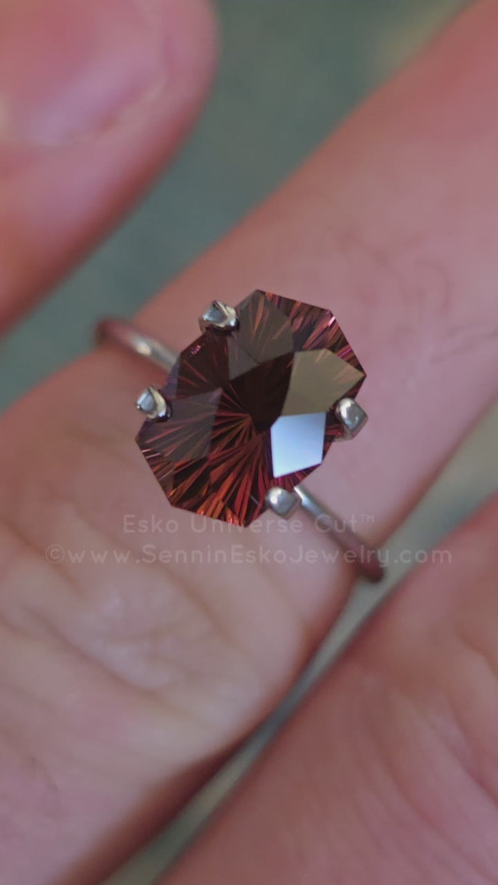 3.1 Carat Rubellite Tourmaline Long Cushion - 10.4x7.4mm - Esko Universe Cut ™