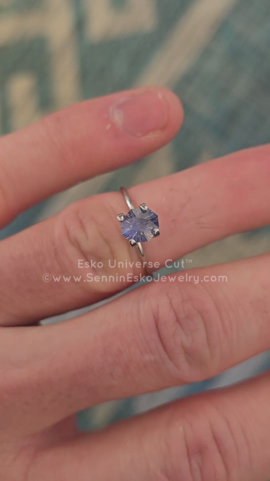 1.3 Carat Violet Sapphire Octagon - 7.4x6.6mm - Esko Universe Cut ™