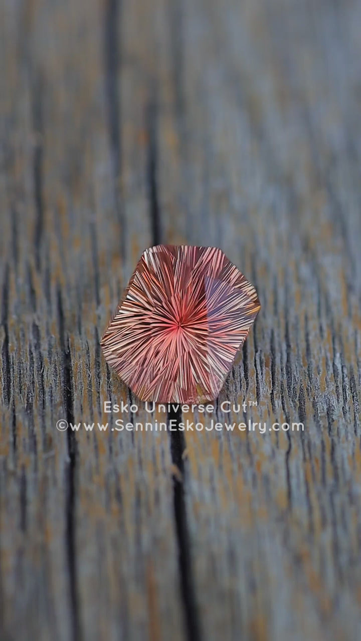 5.6 Carat Orange Oregon Sunstone Hexagonal Cushion - 13x9.8mm - Esko Universe Cut ™