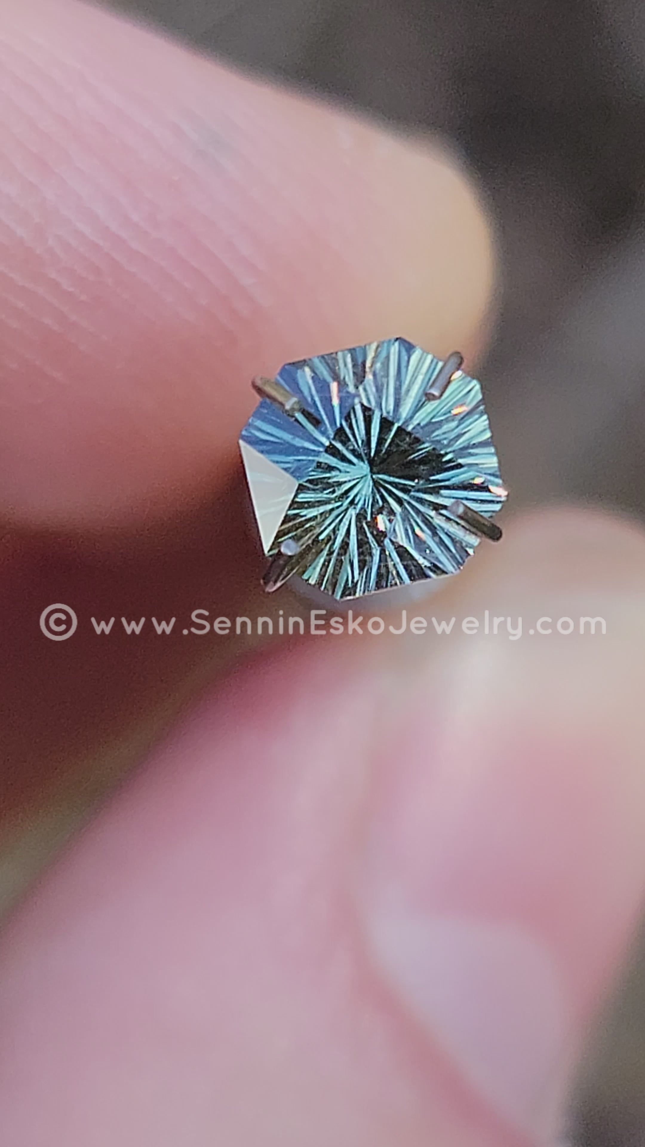 1.3 Carat Olive Green/Blue Umba Sapphire Octagon - 6.2x6.5mm