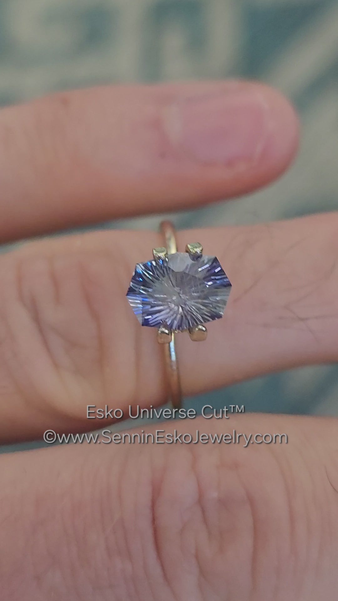 2.37 Carat Violet/Blue Sapphire Cushion - 9.3x6.9mm - Esko Universe Cut ™