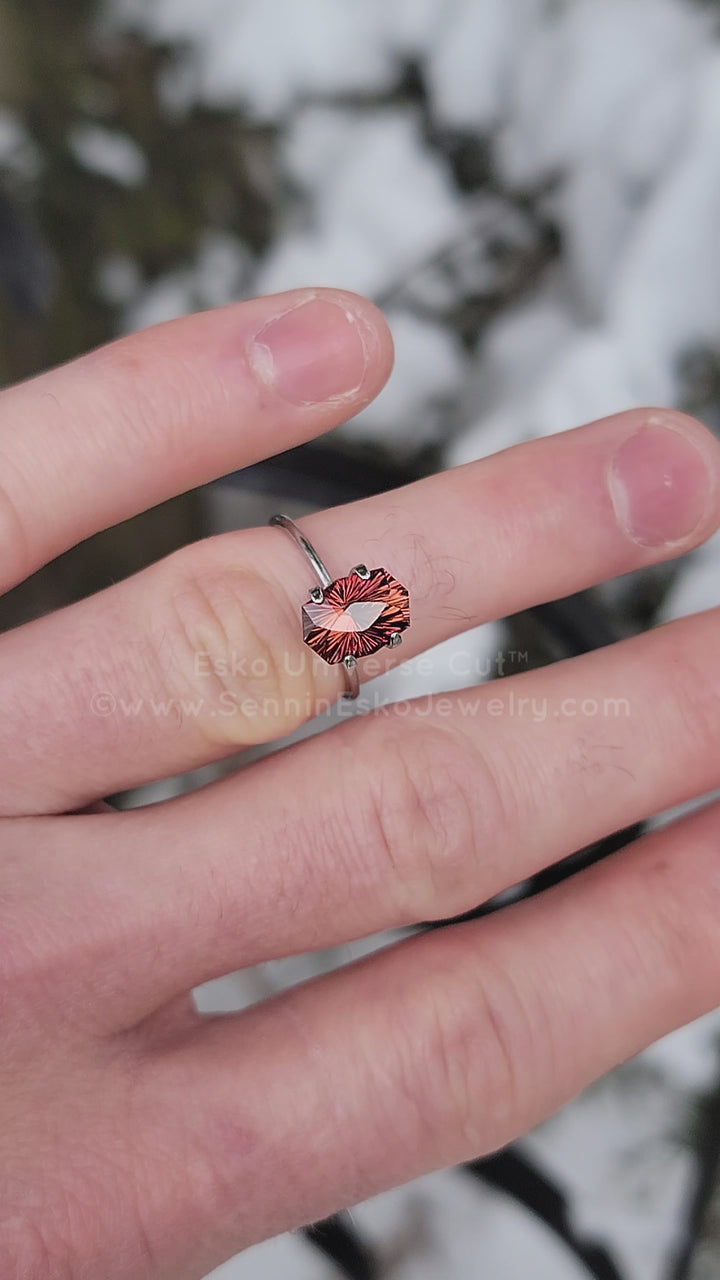 3.1 Carat Rubellite Tourmaline Long Cushion - 10.4x7.4mm - Esko Universe Cut ™