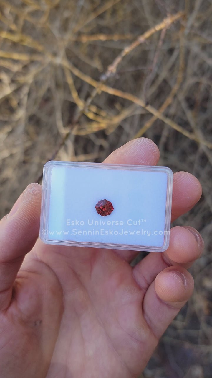 2 Carat Malaya Garnet Octagon - 8.6x7.7mm - Esko Universe Cut ™