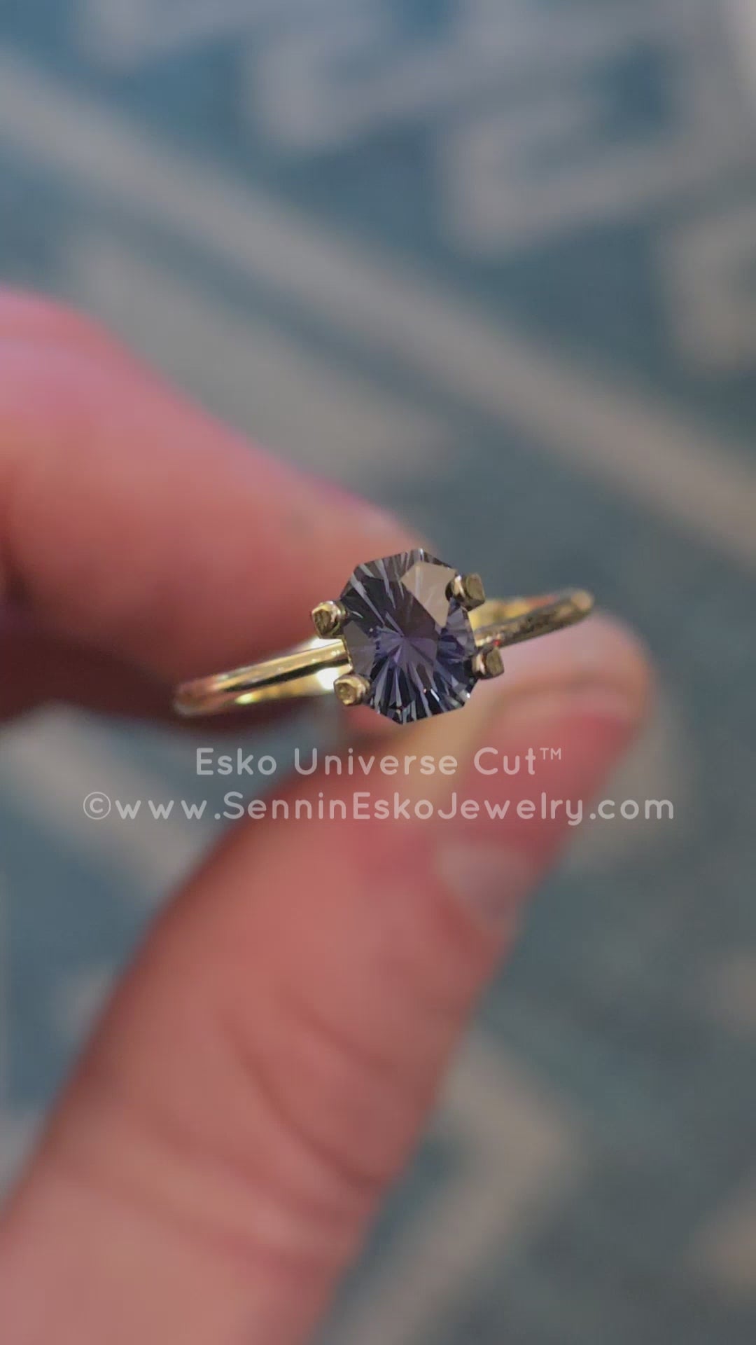 1.2 Carat Sultry Blue Sapphire Octagon - 6.8x5.2mm - Esko Universe Cut ™ Indoor Video