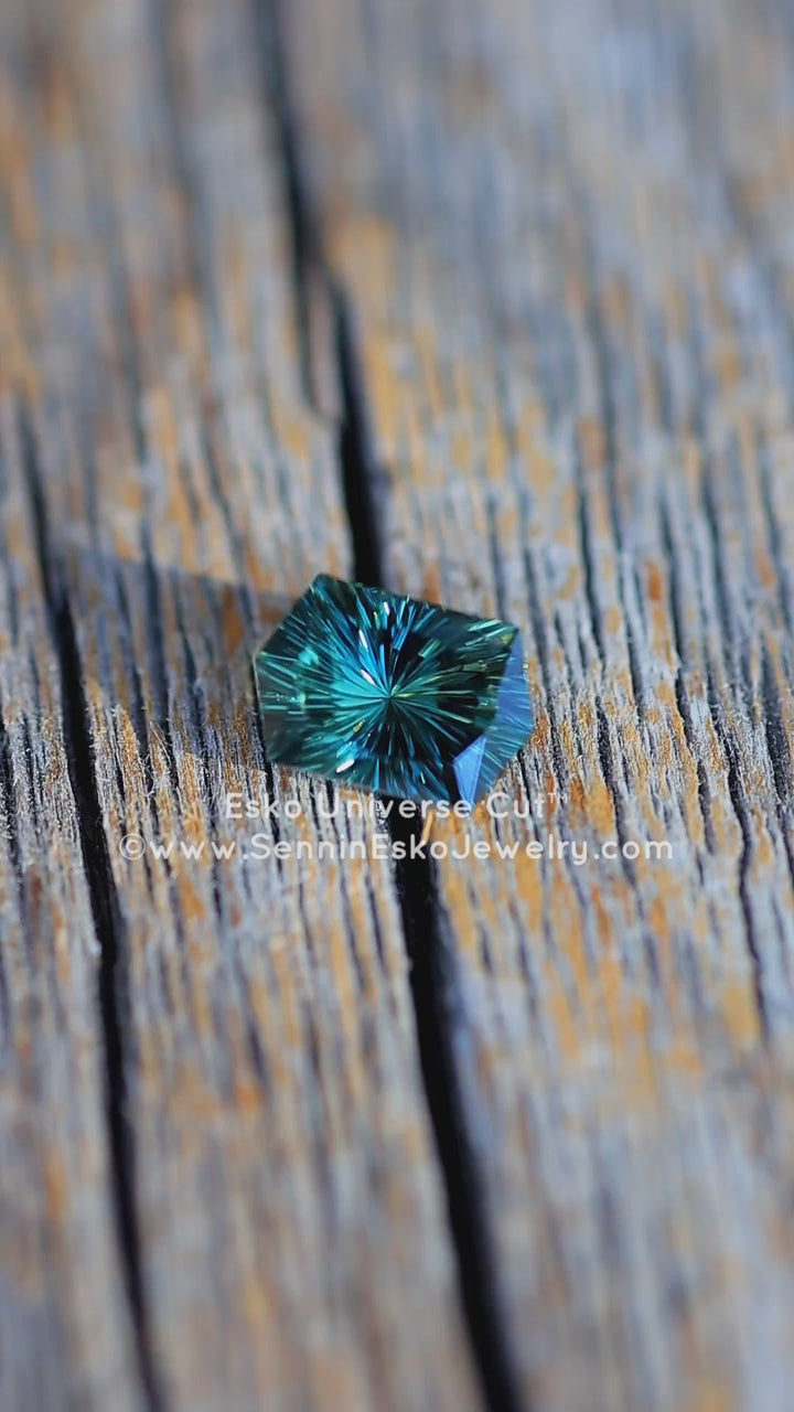 1.1 Carat Green Sapphire Hexagon - 7.2x4.9mm - Esko Universe Cut ™